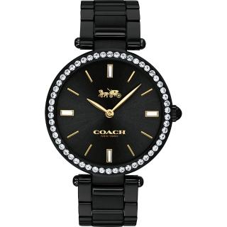 【COACH】紐約 晶鑽時尚精品手錶-黑/34mm(14503421)