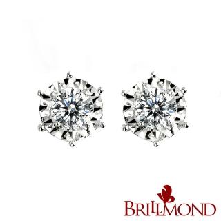 【BRILLMOND JEWELRY】璀璨光芒20分鑽石耳環(18K金雙款選)