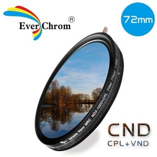 【EverChrom 彩宣】CND 72mm可調式減光偏光多功濾鏡