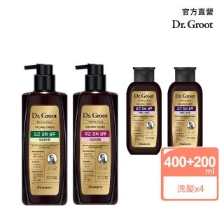 【Dr. Groot】養髮密帖換季健髮洗護組(洗髮400ml*2+200ml*2+護髮50ml*6)