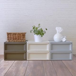 【日本 RISU】北歐風堆疊抽屜式收納箱組-加大版 S