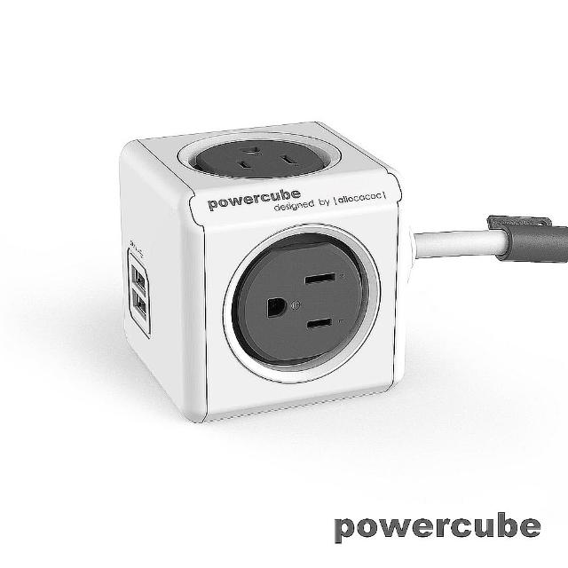 【PowerCube】USB兩用擴充插座(延長線3m/灰)