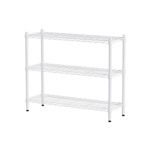 【dayneeds 日需百備】輕型 90x30x75公分烤漆三層架(鐵力士架/收納層架/鞋架/展示架/層架/鐵架)