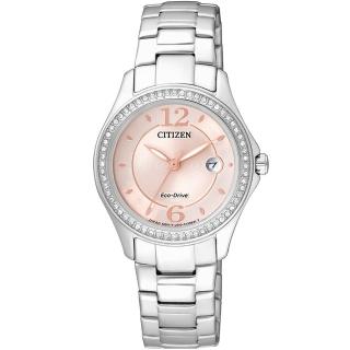 【CITIZEN 星辰】光動能典雅淑女晶鑽腕錶(FE1140-51X)