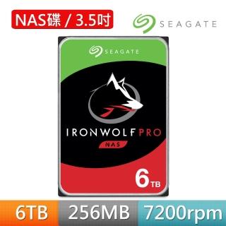 【SEAGATE 希捷】那嘶狼 IronWolf Pro 6TB 3.5吋 7200轉 NAS硬碟 含3年資料救援(ST6000NE000)