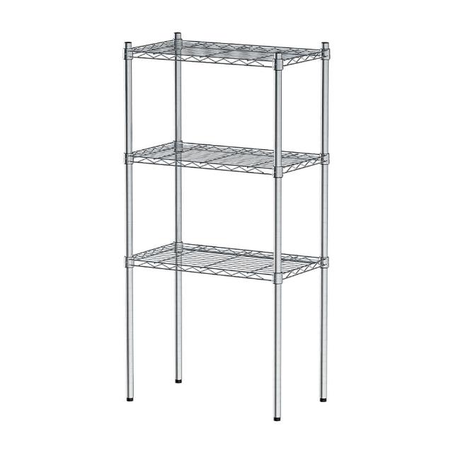 【dayneeds 日需百備】輕型 60x35x120公分三層波浪架 三色可選(鐵力士架/收納層架/鞋架/展示架/層架/鐵架)