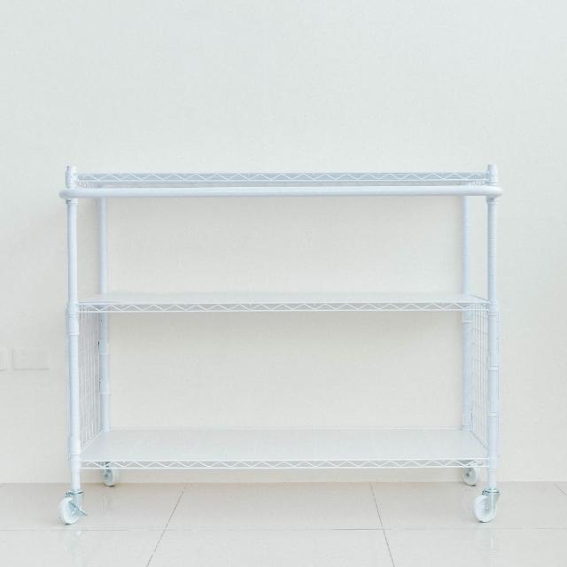 【dayneeds 日需百備】輕型 120x45x90公分三層推車旗艦組(置物架/微波爐架/層架/鐵架)