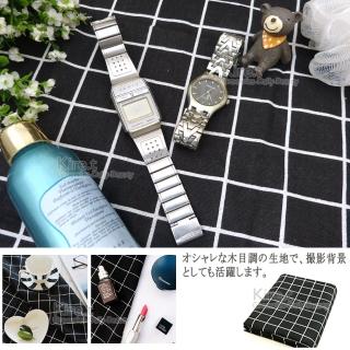 【kiret】50、70CM攝影棚通用黑色格紋背景布-北歐簡約小清新zakka風格必備(裝飾布 背景紙)