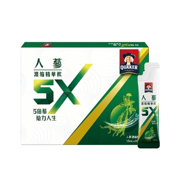 【QUAKER 桂格】5X人蔘濃縮精華飲15ml×30入