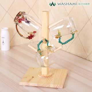【WASHAMl】松木置杯架可拆式(6杯)