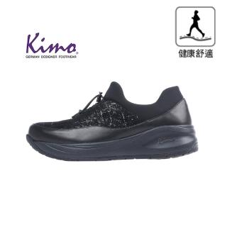 【Kimo】※守護足底健康※高機能絢麗時尚鬆緊舒適彈性健康鞋(都市黑KAIWF160023)