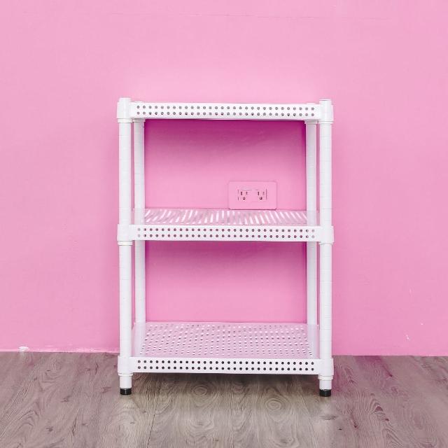 【dayneeds 日需百備】極致美學 45x45x60公分烤漆三層架(沖孔鐵架/收納層架/展示架/層架/鐵架)