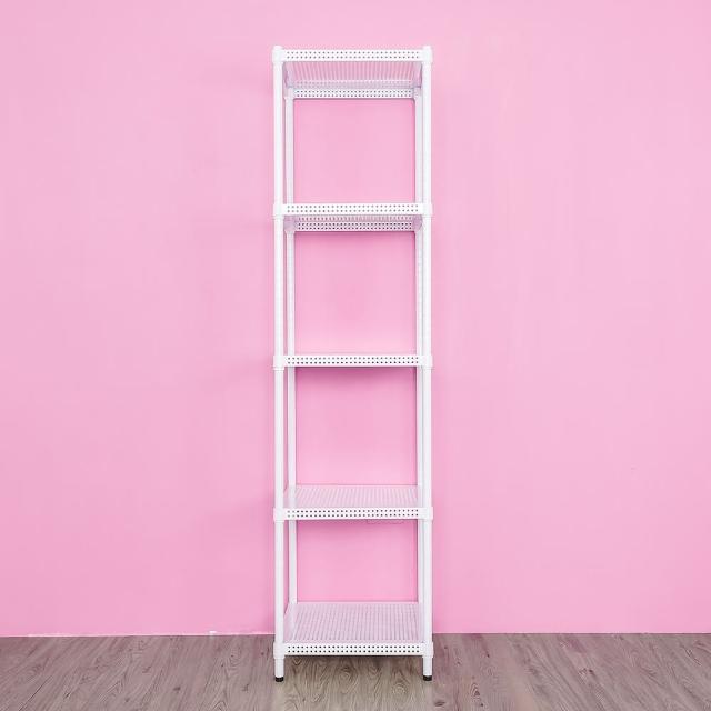 【dayneeds 日需百備】極致美學 45x45x180公分烤漆五層架(沖孔鐵架/收納層架/展示架/層架/鐵架)
