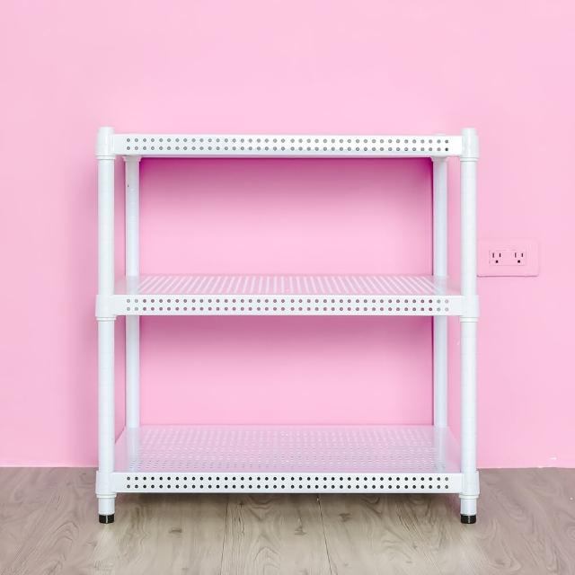 【dayneeds 日需百備】極致美學 60x45x60公分烤漆三層架(沖孔鐵架/收納層架/展示架/層架/鐵架)