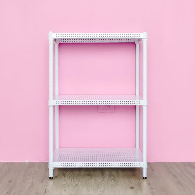 【dayneeds 日需百備】極致美學 60x45x90公分烤漆三層架(沖孔鐵架/收納層架/展示架/層架/鐵架)
