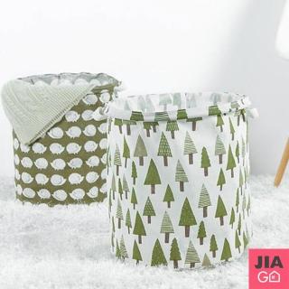 【JIAGO】加大款棉麻洗衣收納籃