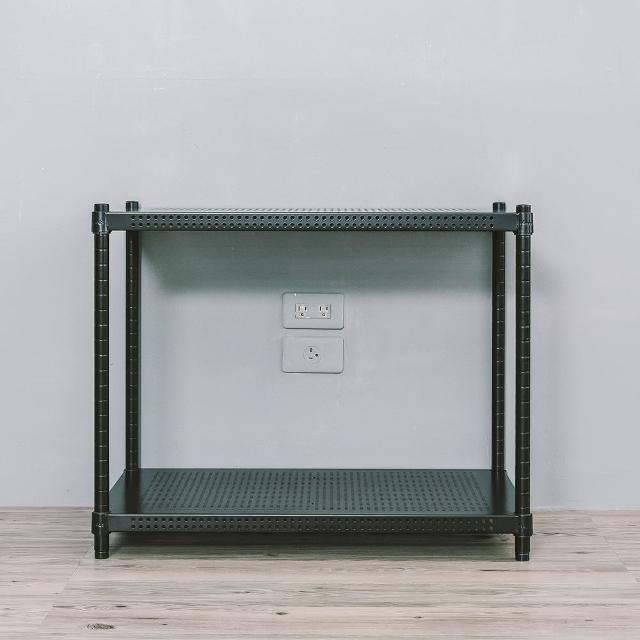 【dayneeds 日需百備】極致美學 75x45x60公分烤漆二層架(沖孔鐵架/收納層架/展示架/層架/鐵架)
