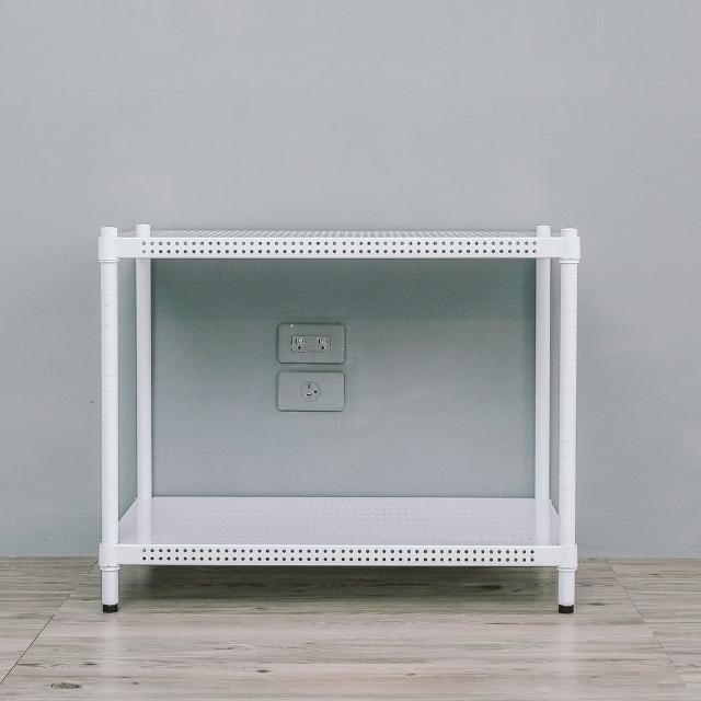 【dayneeds 日需百備】極致美學 75x45x60公分烤漆二層架(沖孔鐵架/收納層架/展示架/層架/鐵架)
