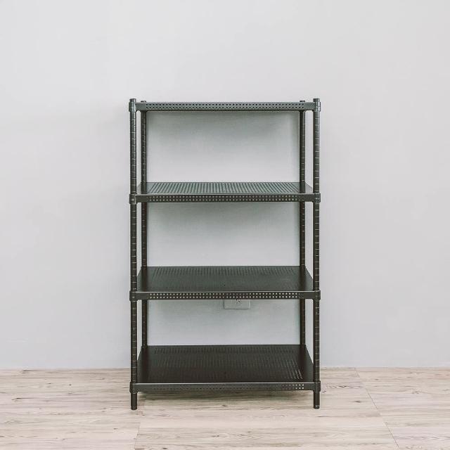 【dayneeds 日需百備】極致美學 75x45x120公分烤漆四層架(沖孔鐵架/收納層架/展示架/層架/鐵架)