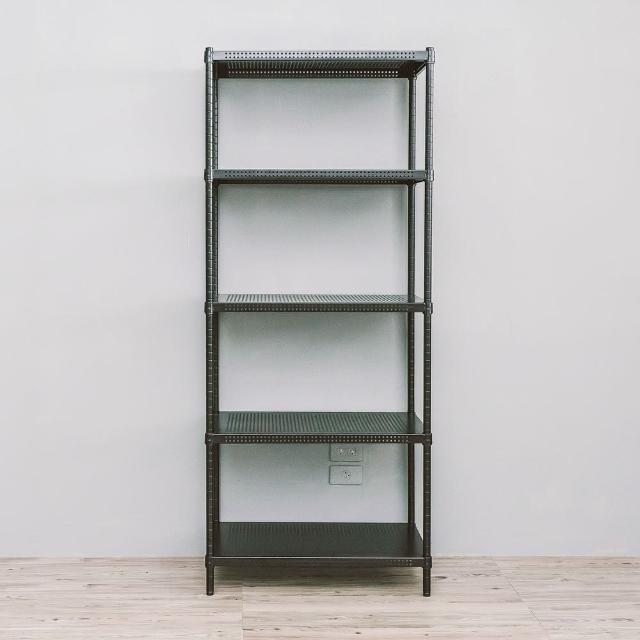 【dayneeds 日需百備】極致美學 75x45x180公分烤漆五層架(沖孔鐵架/收納層架/展示架/層架/鐵架)