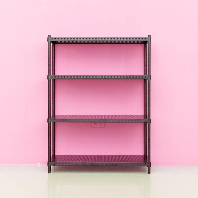 【dayneeds 日需百備】極致美學 90x45x120公分烤漆四層架(沖孔鐵架/收納層架/展示架/層架/鐵架)