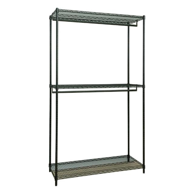 【dayneeds 日需百備】荷重型 120x45x210cm 烤漆三層雙桿衣櫥(置物架/掛衣架/收納架/層架/鐵架)