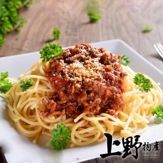 【上野物產】黑胡椒肉醬義大利麵 x12包(麵體+醬料包 冷凍食品 義大利麵)