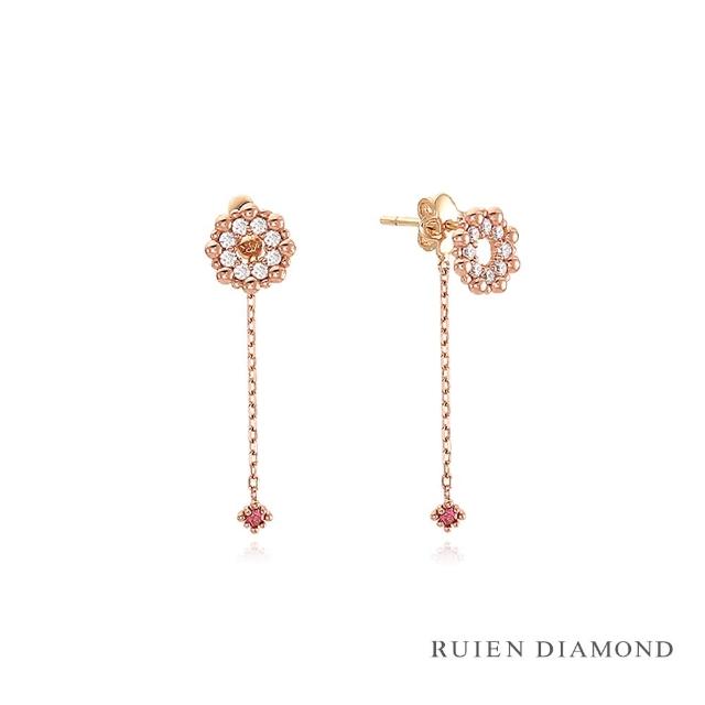 RUIEN DIAMOND 瑞恩鑽石【RUIEN DIAMOND 瑞恩鑽石】韓國輕珠寶 飾品 配件(14K 玫瑰金 耳環 LE165)