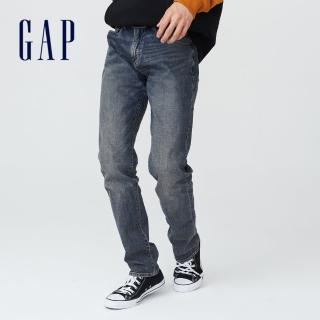 【GAP】男裝 時尚休閒牛仔褲(185980-藍色)