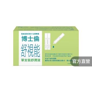 【博士倫】舒視能單支裝舒潤液1入(30 支 / 入 隱形眼鏡適用 不含防腐劑 減少乾眼不適 人工淚液)
