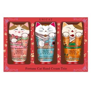 【UNICAT 變臉貓】經典萌貓 招財貓護手霜禮盒3入/40ml 中秋禮物 生日禮盒 滋養修護(解除雙手乾燥不適)
