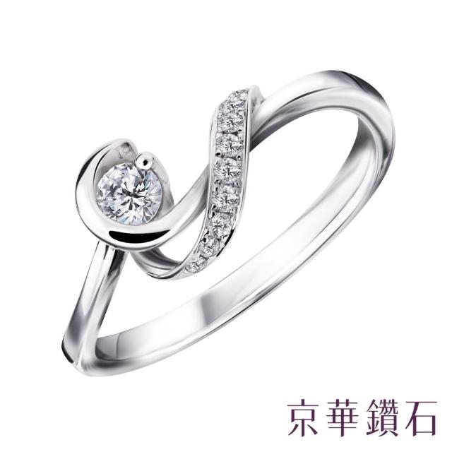 【Emperor Diamond 京華鑽石】鑽石戒指 女戒 18K 呵護 0.12克拉(女戒)