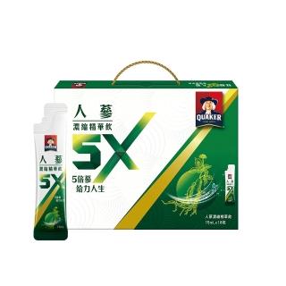 【QUAKER 桂格】5X 人蔘濃縮精華飲禮盒15ml×18入×1盒(共18入 送禮推薦/中秋禮盒)