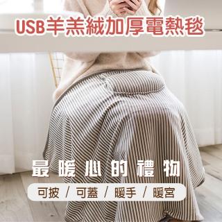【PANATEC 沛莉緹】羊羔毛加厚電暖毯 USB插電用(K-265)