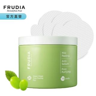 【FRUDIA】有拭無孔 青葡萄毛孔潔淨調理棉片170ml（70片．罐裝）(去角質)