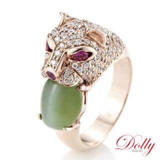 【DOLLY】天然 碧玉貓眼 銀飾戒指(賺豹)