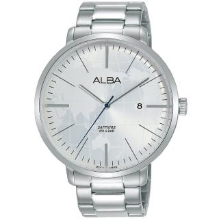 【ALBA】雅柏 世界地圖潮流手錶-43mm/白(VJ42-X296S/AS9K59X1)
