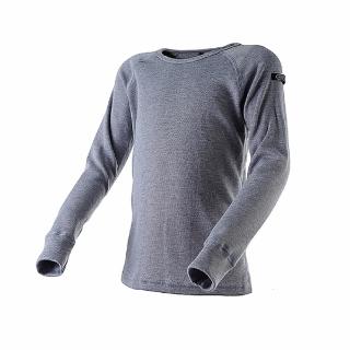 【ROUTEEIGHT】Route8八號公路 童 WARM 圓領抑菌保暖衣(麻灰)