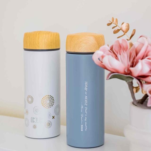 【IKUK 艾可】2入組-真陶瓷瓷芯保溫杯500ml+陶瓷內膽彈蓋380ml(特惠組/保溫瓶)