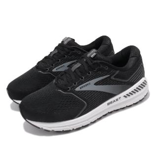 【BROOKS】慢跑鞋 Beast 20 4E 寬楦 運動 男鞋 路跑 緩震 DNA科技 透氣 舒適 黑 灰(1103274E051)