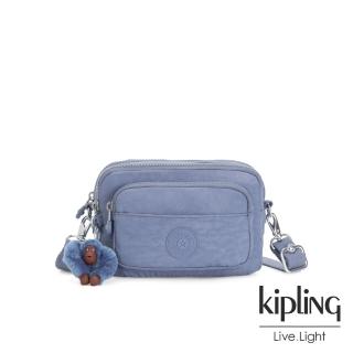 【KIPLING】氣質粉嫩藍多重背法前袋腰包-MERRYL