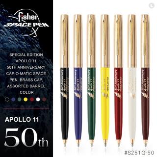 【fisher 美國】Apollo 11 阿波羅11號50週年紀念太空筆/金蓋(#S251G-50)
