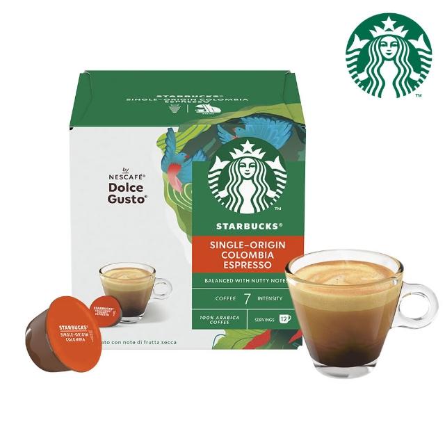 【NESCAFE Dolce Gusto】STARBUCKS 星巴克咖啡膠囊12顆/盒(口味任選;閒庭/家常美式/哥倫比亞/濃縮/派克)