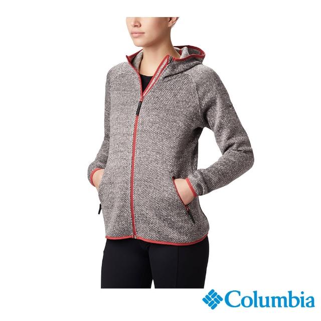 【Columbia 哥倫比亞】女款-連帽刷毛外套-灰色(UEL10190GY / 保暖.連帽.休閒)