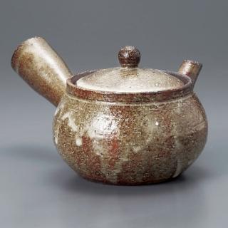 【福介商店】信樂燒 窯變 橫手急須0.38L(泡茶壺 沖泡壺 橫柄壺具)