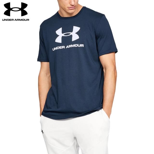 【UNDER ARMOUR】UA 男 Training Graphics排汗快乾短T-Shirt_1329590-408(學院藍)