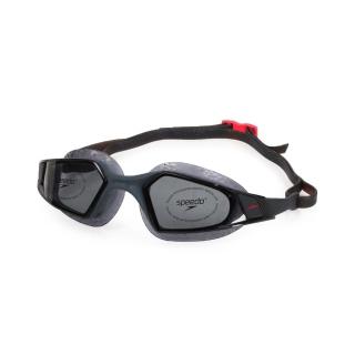 【SPEEDO】AQUAPULSE PRO 成人運動泳鏡-競技 訓練 游泳 海邊 蛙鏡 深灰紅(SD812266D640)