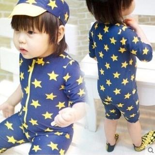 【橘魔法】企鵝衝浪 獅子滿印 連身泳衣 泳褲 泳帽(橘魔法 兒童 嬰兒泳衣)