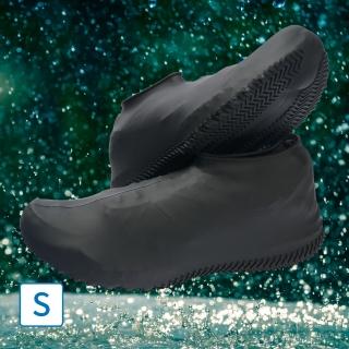 加厚耐磨防雨防滑鞋套-S-黑款