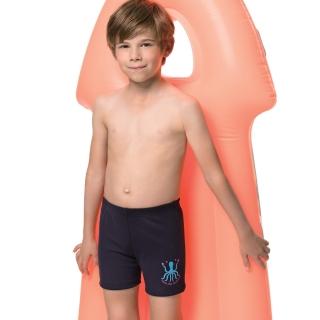 【沙兒斯】卡通章魚SPA/泡湯四角男童泳褲(深藍)
